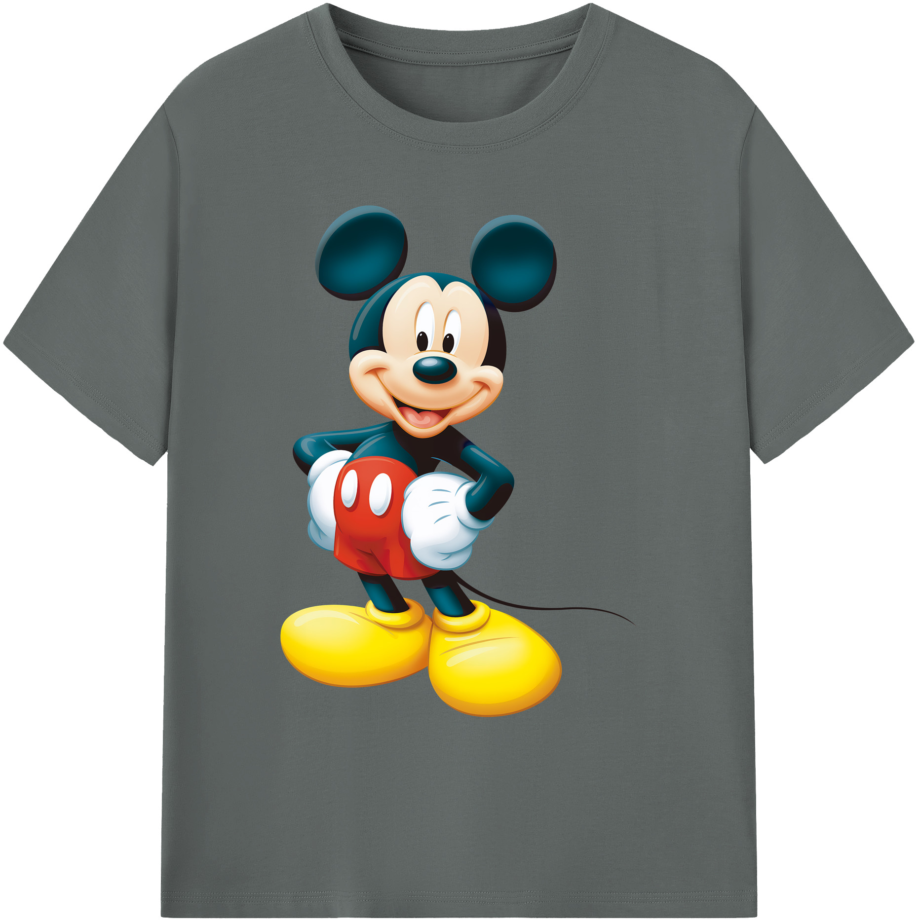 （画像用） ミッキーマウス Mickey Mouse 綿100％ メンズ半袖Tシャツ｜肌触りやわらか＆通気性